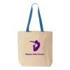 Natural Tote with Contrast-Color Handles Thumbnail