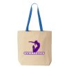 Natural Tote with Contrast-Color Handles Thumbnail