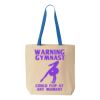 Natural Tote with Contrast-Color Handles Thumbnail