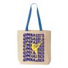 Natural Tote with Contrast-Color Handles Thumbnail