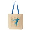 Natural Tote with Contrast-Color Handles Thumbnail