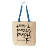 Natural Tote with Contrast-Color Handles Thumbnail