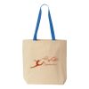 Natural Tote with Contrast-Color Handles Thumbnail