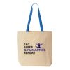 Natural Tote with Contrast-Color Handles Thumbnail