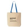 Natural Tote with Contrast-Color Handles Thumbnail