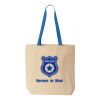 Natural Tote with Contrast-Color Handles Thumbnail