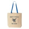 Natural Tote with Contrast-Color Handles Thumbnail