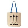 Natural Tote with Contrast-Color Handles Thumbnail