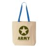 Natural Tote with Contrast-Color Handles Thumbnail