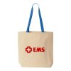 Natural Tote with Contrast-Color Handles Thumbnail