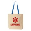 Natural Tote with Contrast-Color Handles Thumbnail