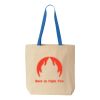 Natural Tote with Contrast-Color Handles Thumbnail