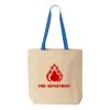 Natural Tote with Contrast-Color Handles Thumbnail
