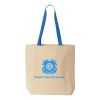 Natural Tote with Contrast-Color Handles Thumbnail