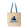 Natural Tote with Contrast-Color Handles Thumbnail