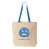 Natural Tote with Contrast-Color Handles Thumbnail