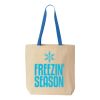 Natural Tote with Contrast-Color Handles Thumbnail