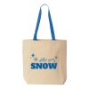 Natural Tote with Contrast-Color Handles Thumbnail