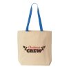 Natural Tote with Contrast-Color Handles Thumbnail