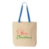 Natural Tote with Contrast-Color Handles Thumbnail