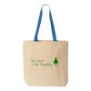 Natural Tote with Contrast-Color Handles Thumbnail