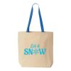 Natural Tote with Contrast-Color Handles Thumbnail
