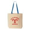 Natural Tote with Contrast-Color Handles Thumbnail