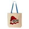 Natural Tote with Contrast-Color Handles Thumbnail