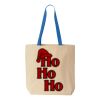 Natural Tote with Contrast-Color Handles Thumbnail
