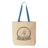 Natural Tote with Contrast-Color Handles Thumbnail