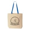 Natural Tote with Contrast-Color Handles Thumbnail