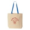Natural Tote with Contrast-Color Handles Thumbnail