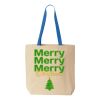Natural Tote with Contrast-Color Handles Thumbnail
