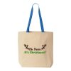 Natural Tote with Contrast-Color Handles Thumbnail