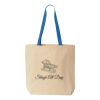 Natural Tote with Contrast-Color Handles Thumbnail