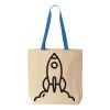 Natural Tote with Contrast-Color Handles Thumbnail