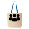 Natural Tote with Contrast-Color Handles Thumbnail