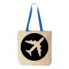 Natural Tote with Contrast-Color Handles Thumbnail