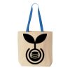 Natural Tote with Contrast-Color Handles Thumbnail