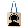 Natural Tote with Contrast-Color Handles Thumbnail
