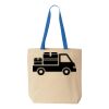 Natural Tote with Contrast-Color Handles Thumbnail