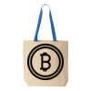 Natural Tote with Contrast-Color Handles Thumbnail