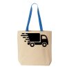 Natural Tote with Contrast-Color Handles Thumbnail