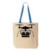Natural Tote with Contrast-Color Handles Thumbnail