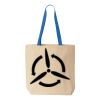 Natural Tote with Contrast-Color Handles Thumbnail