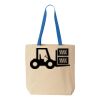 Natural Tote with Contrast-Color Handles Thumbnail