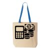 Natural Tote with Contrast-Color Handles Thumbnail