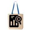 Natural Tote with Contrast-Color Handles Thumbnail