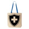 Natural Tote with Contrast-Color Handles Thumbnail