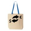 Natural Tote with Contrast-Color Handles Thumbnail